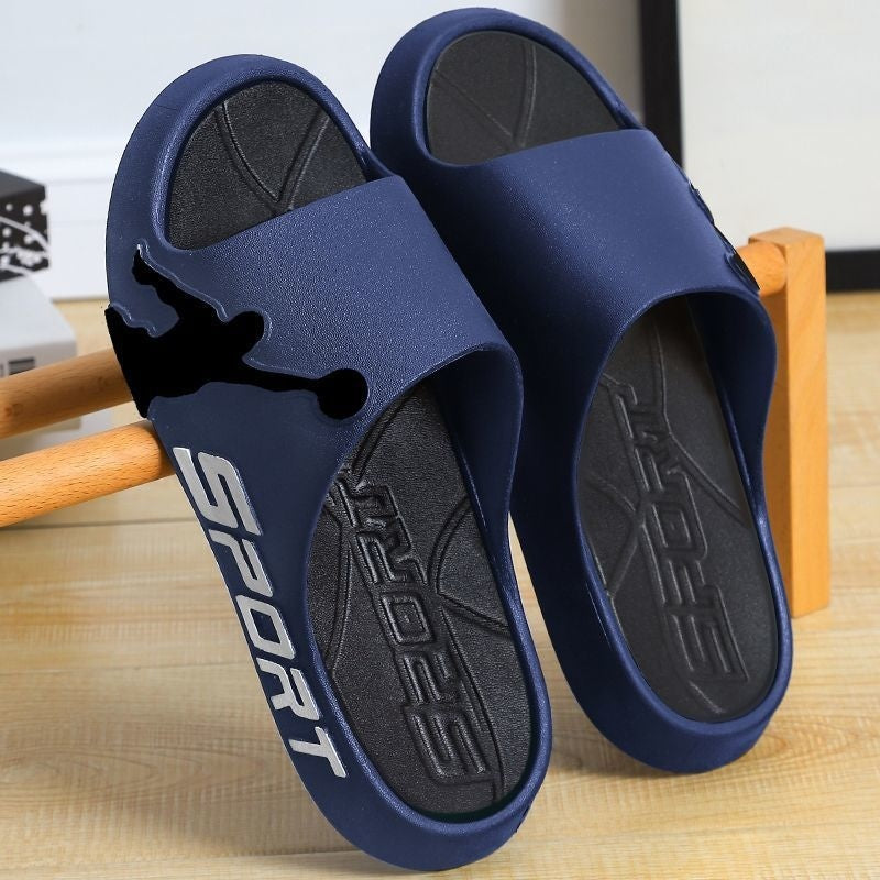 Men's Basketball Style Slippers PVC Thick Sole Regular Fit