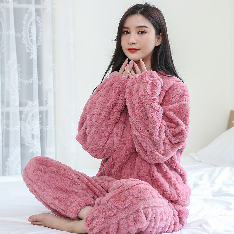 Womens Flannel Loungewear Set Fairy Style Relaxed Fit