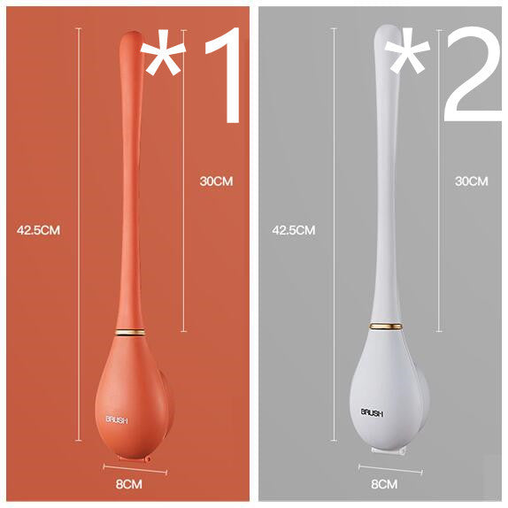 Wall-Mounted Silicone Toilet Brush – Long-Handled Household Cleaner