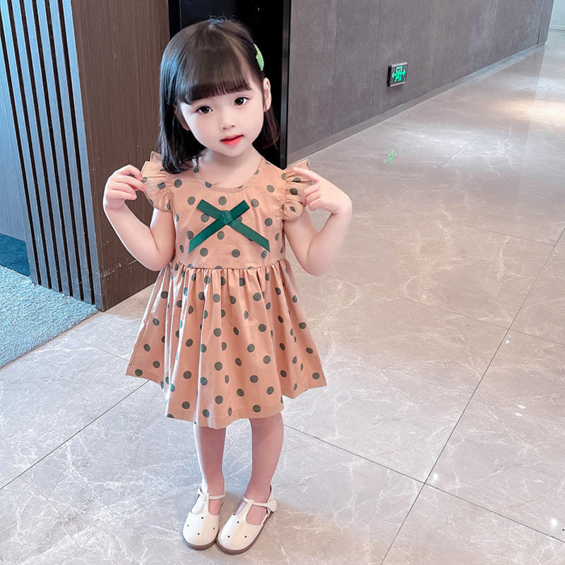 Girls Dress Summer Thin Polka Dot
