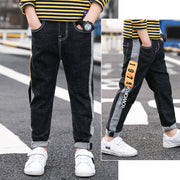 Kids Regular Fit Cotton Casual Pants Straight Leg Trousers