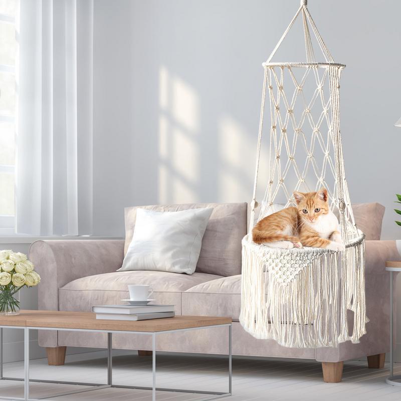 Hand-woven Cat Hanging Basket Pet Hammock