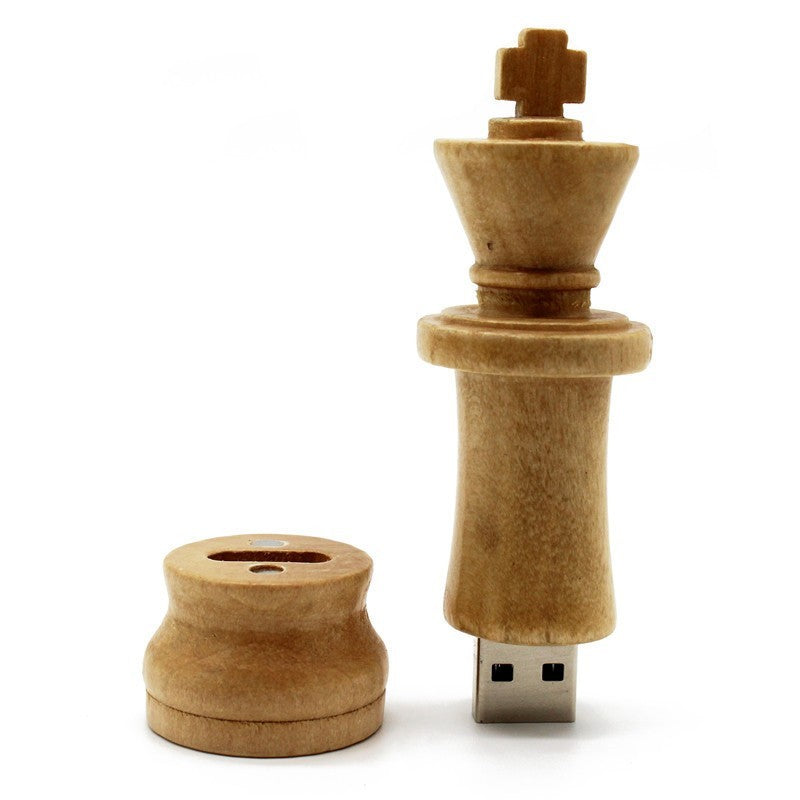 Wooden Chess King USB Drive – Unique Wood Memory Stick