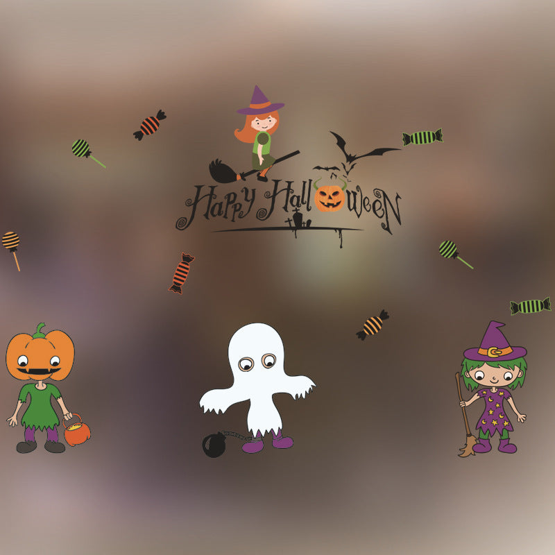 Halloween Decoration Kindergarten Stickers Glass Door