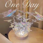 Handmade Diy Butterfly Crystal Small Night Lamp Bedside Ambience Light