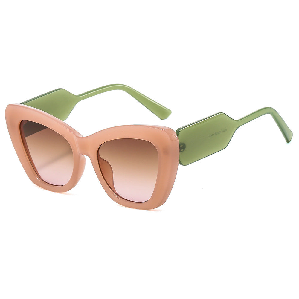 Plain Contrast Color Sunglasses – European & American Fashion Sun Glasses