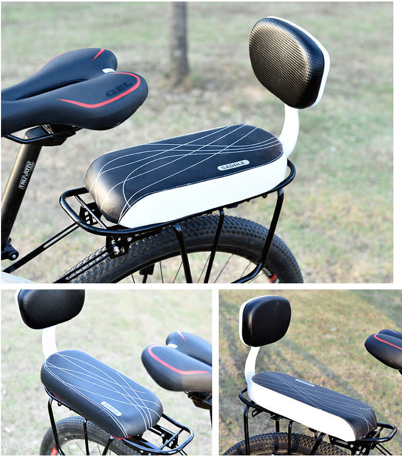 Thickened backrest cushion for bicycle rear child seat