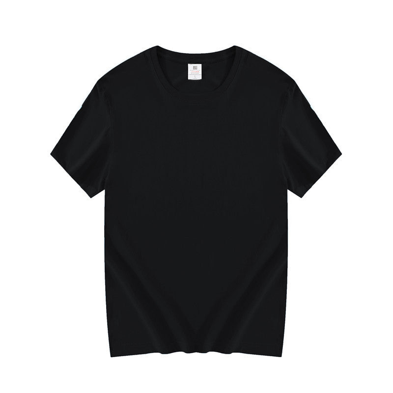 Plus Size Short-sleeved T-shirt Men's Round Neck Solid Color