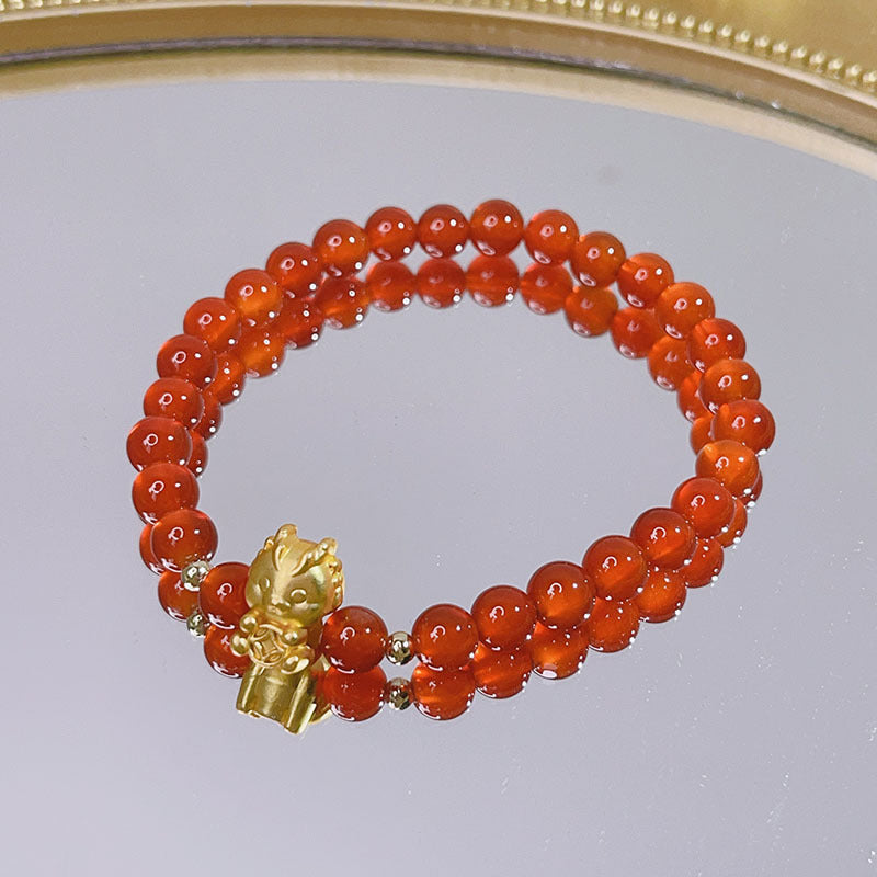 Red Agate Bracelet Female Lucky Bag Bamboo Festival New Year