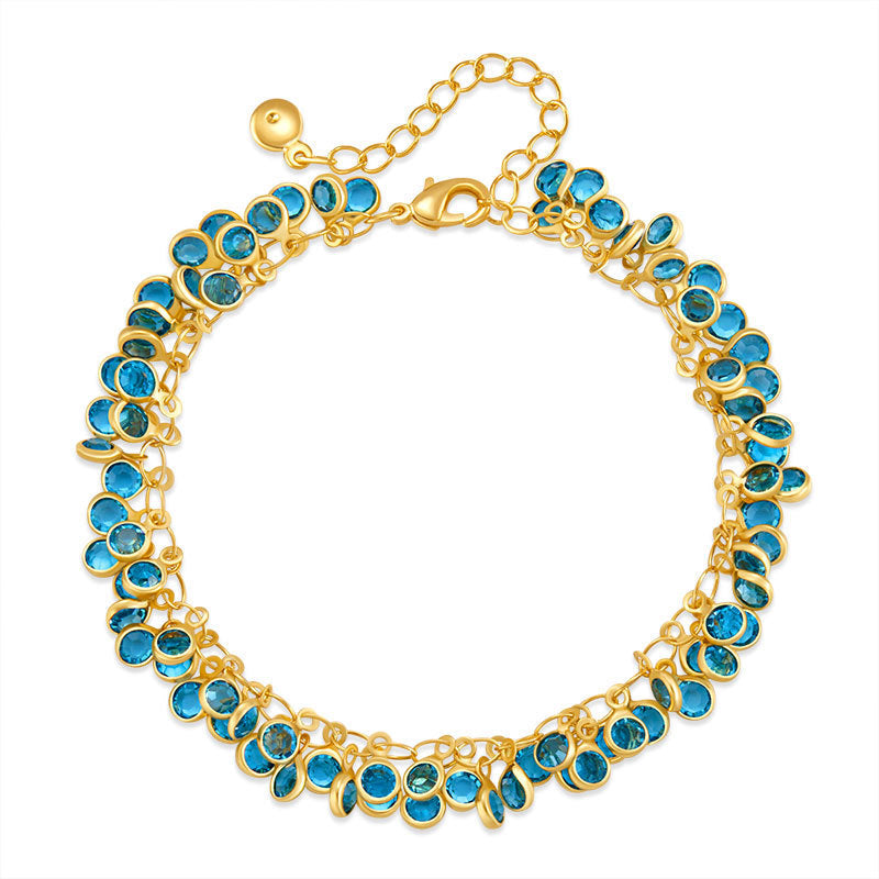 Women's 18K Gold-Plated Bracelet – Multi-Layer Copper Design