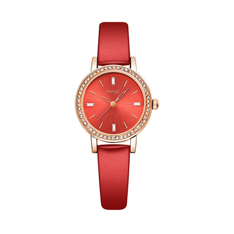 Women’s Fashion Diamond Quartz Watch with World Time