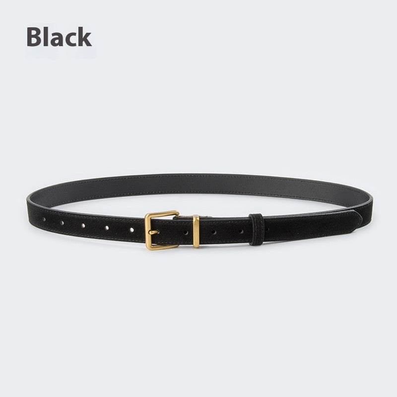 Suede Cowhide Retro Belt