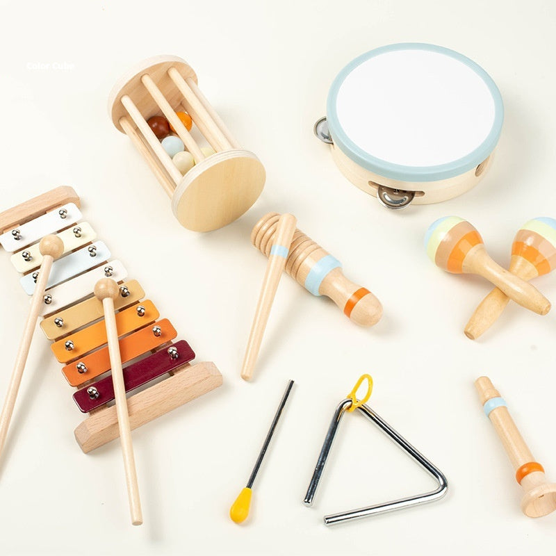 Children's Wooden Orff Musical Instrument Packages Vocal Music Enlightenment Science And Education