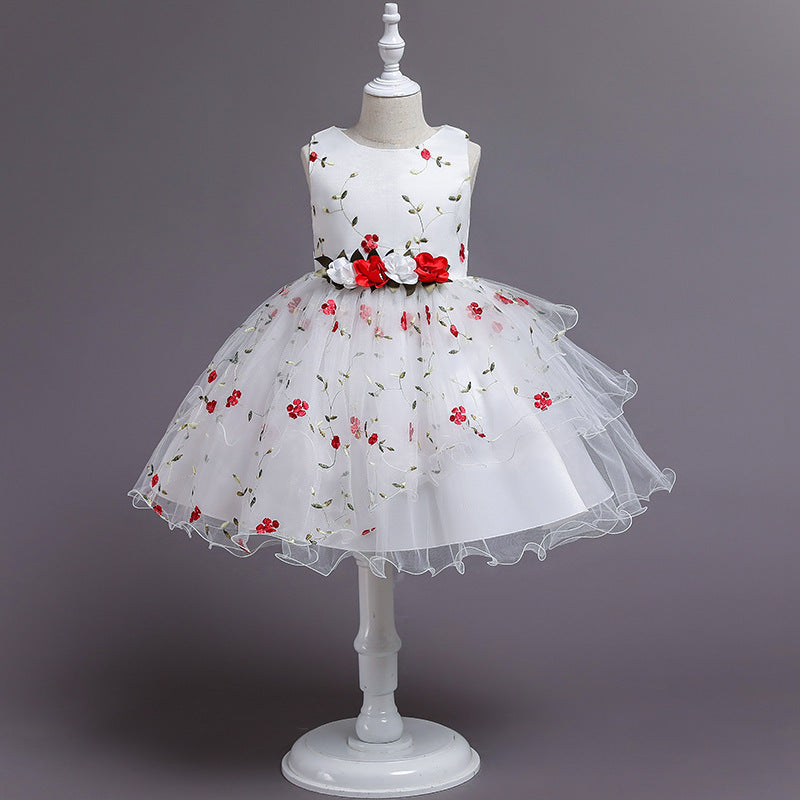 Girls Organza A Line Wedding Dress For Kids Elegant Design