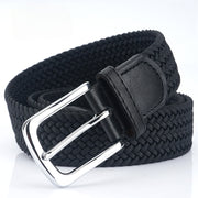 Silk Elastic Woven Canvas Belt – Unisex Adjustable Men’s & Women’s Waistband
