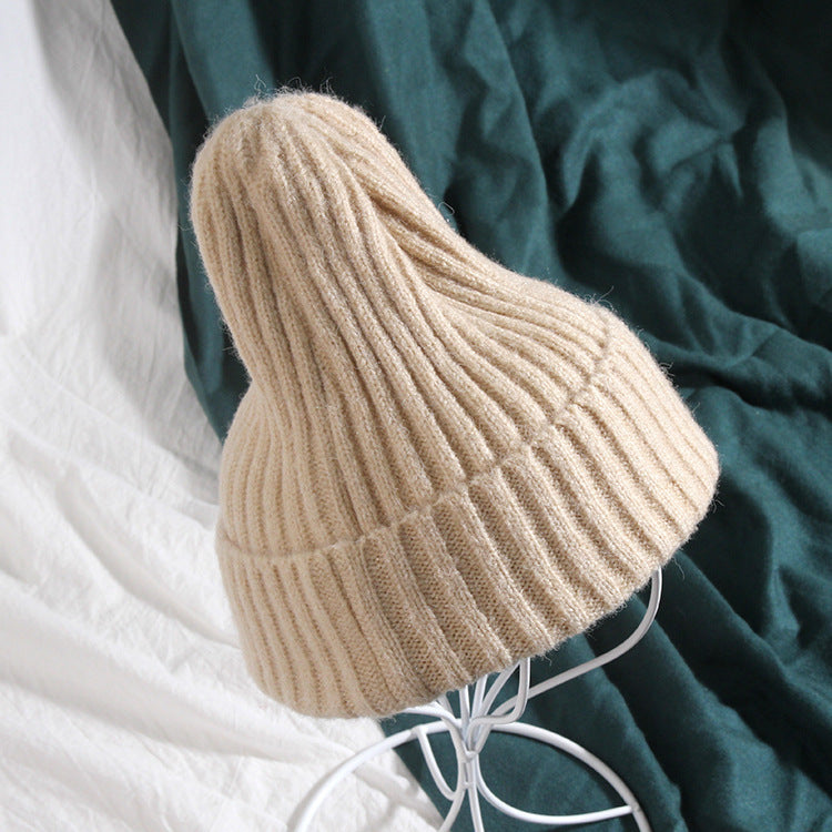 Pure Color Light Board Woolen Hat Curling Concave Shape