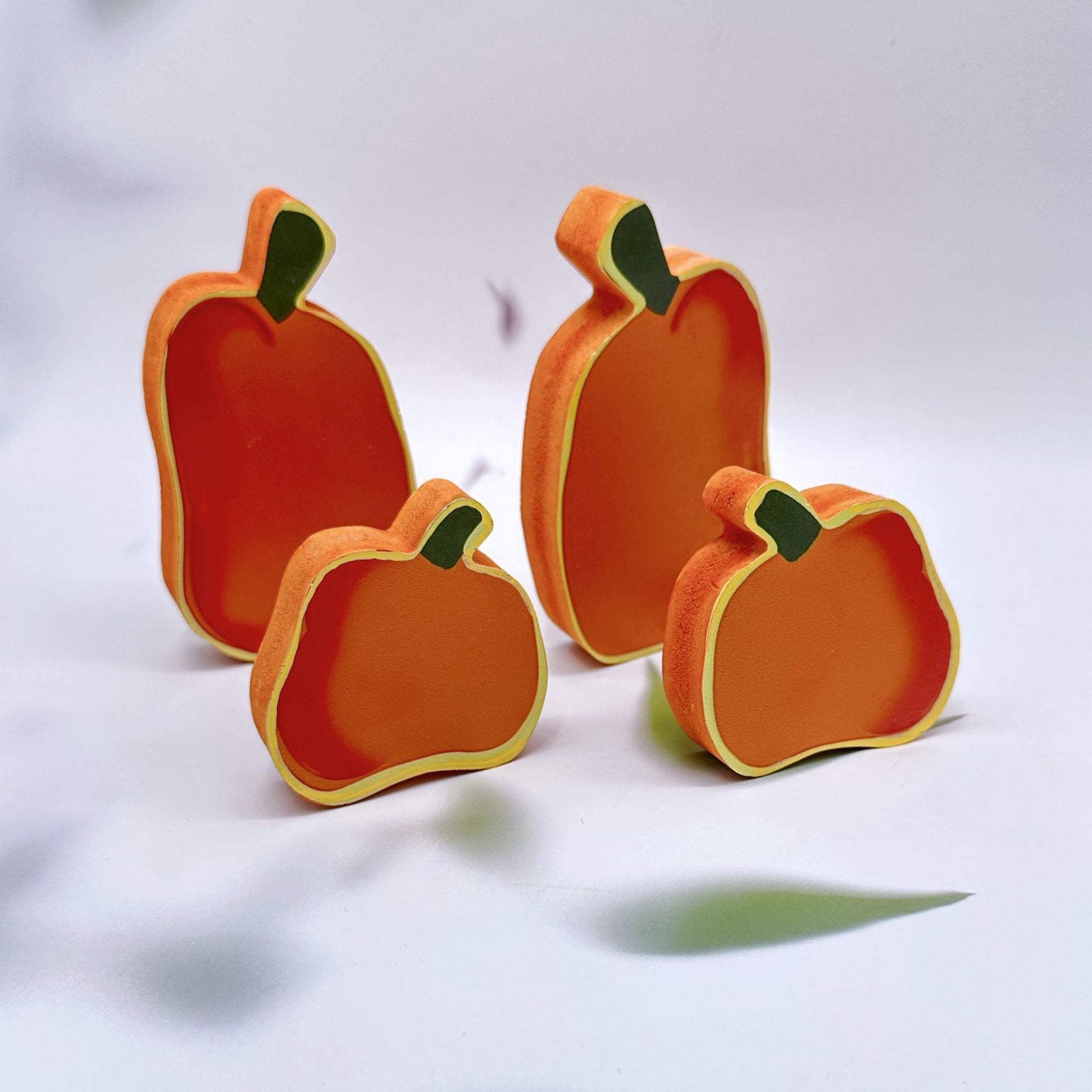 Cross-border New Halloween Double-sided Printing Pumpkin Table Decorative Ornaments Name Greeting Decorations