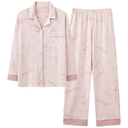 Women's Fashion Simple Cotton Long-sleeved Home Wear Set