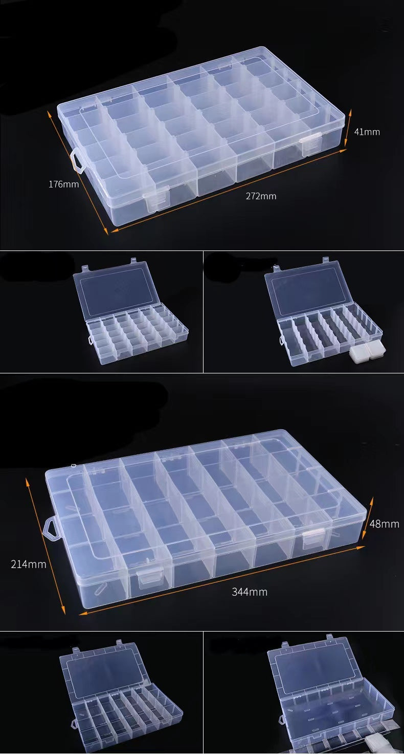 10 Grids 15 Grids 24 Grids Transparent Storage Tool Storage Box