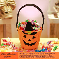 Pumpkin Cloth Bucket Witch Hat