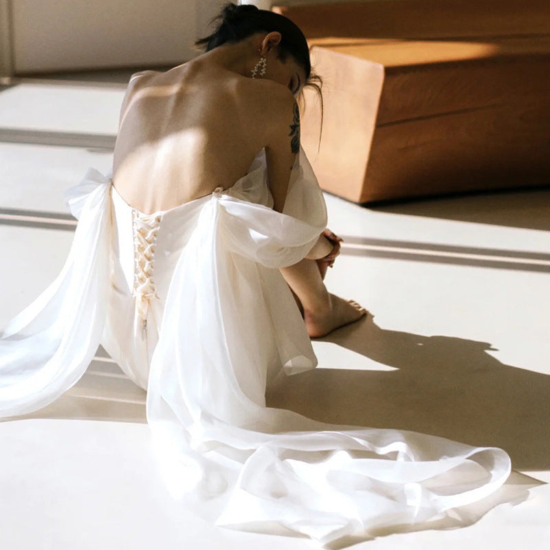 Ethereal Small Light Short Fairy Wedding Dress