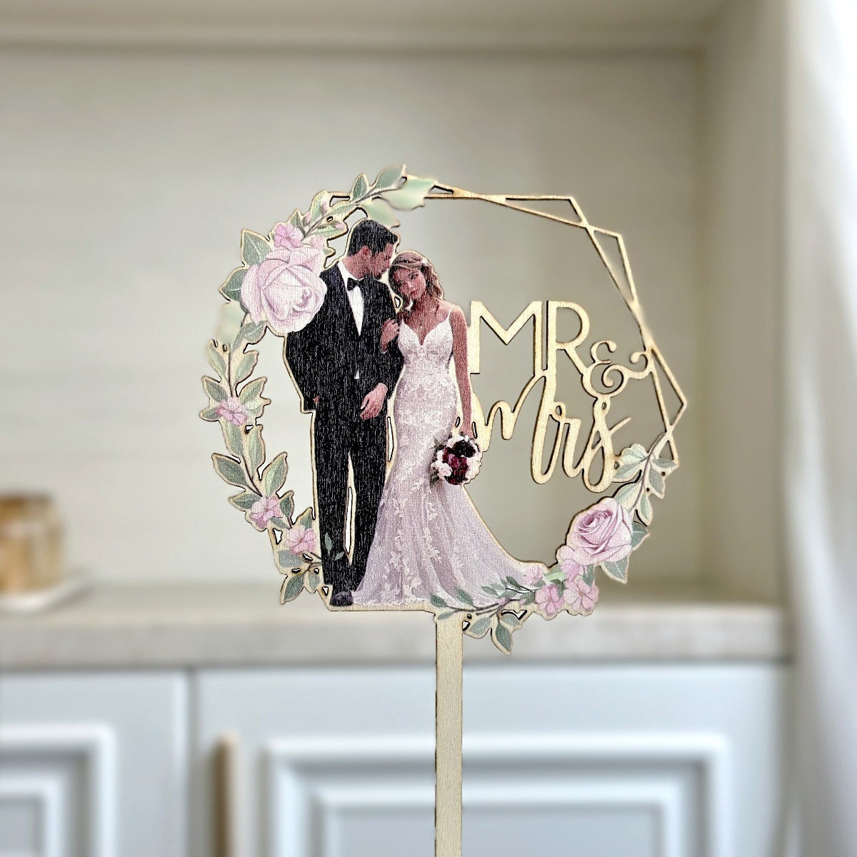 Stylish Ins-Style Colorful Acrylic Wedding Cake Decoration Plug-In