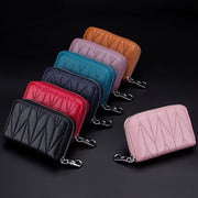 Womens Leather Organ Card Holder RFID Slim Plain Wallet