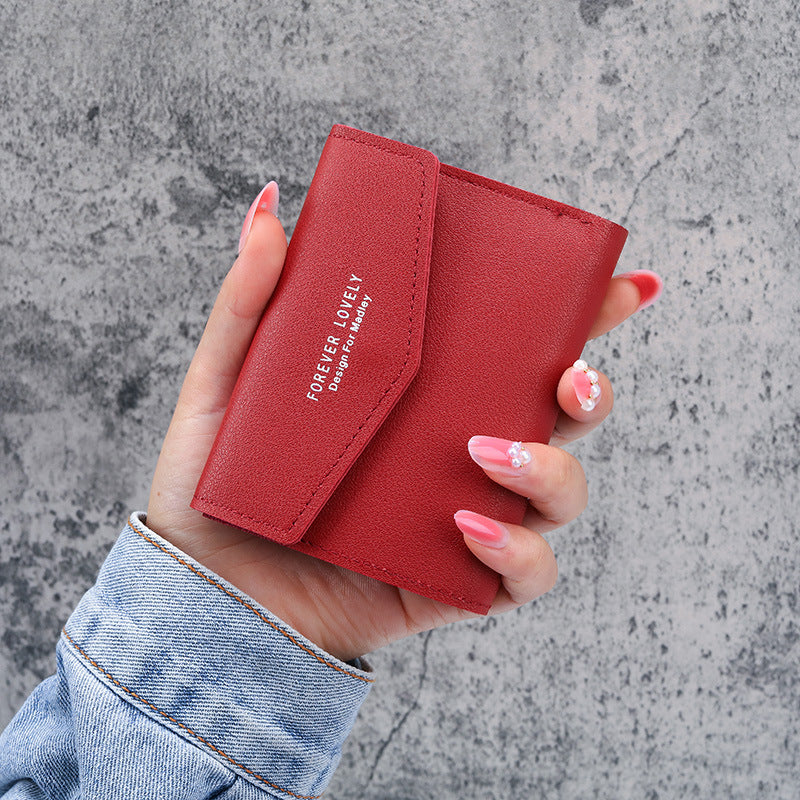 Slim PU Leather Card Holder Wallet Unisex Solid Color