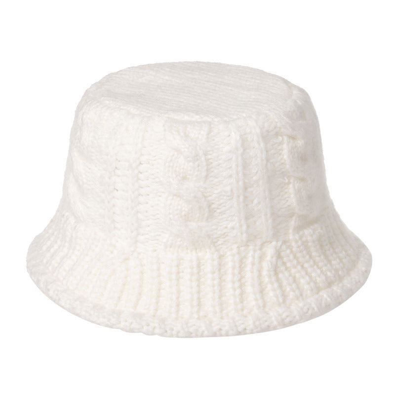 Crossborder Hot Sale Autumnwinter New Woolen Twist Knitted Fisherman Hat