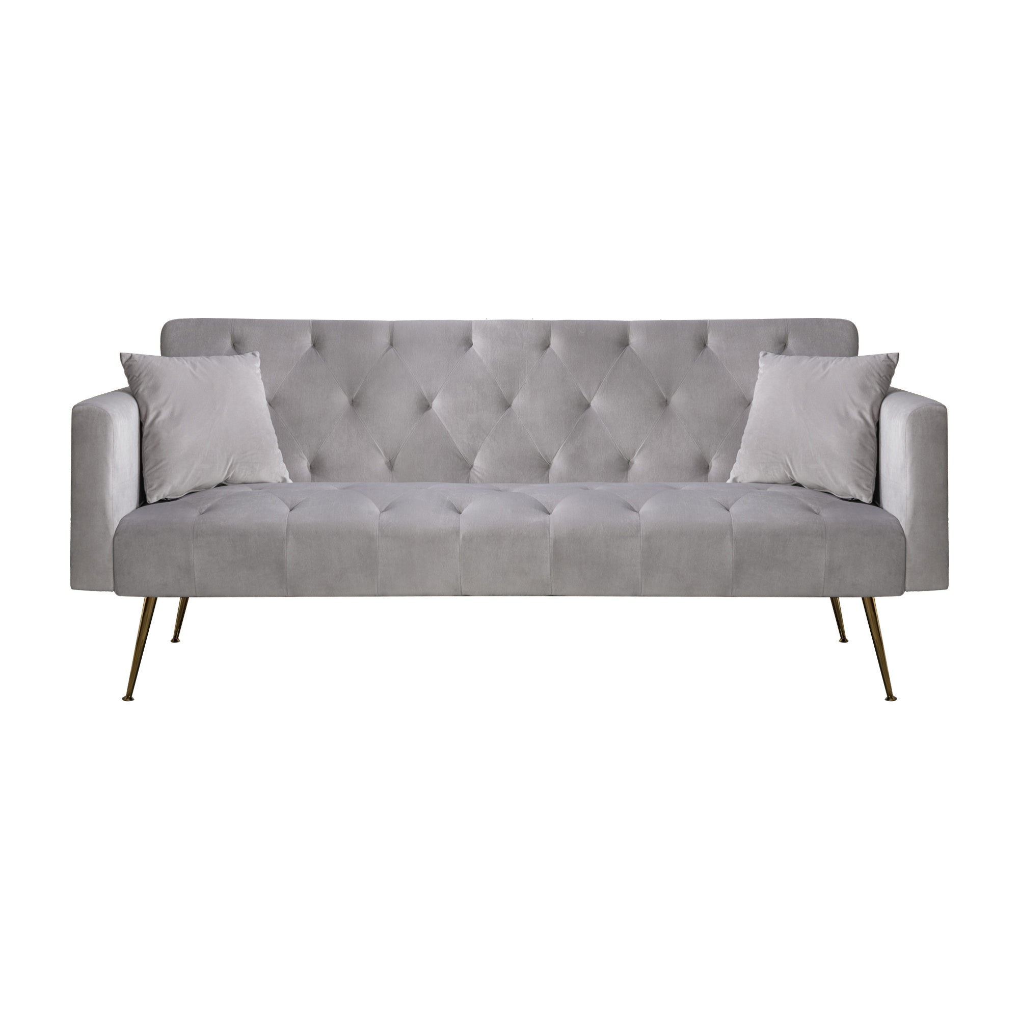 Modern Velvet  Sofa Bed Folding Futon For Lving Room