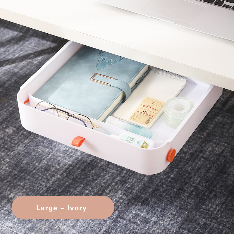 Under-Desk Drawer Storage Box – Hidden Organizer Rack