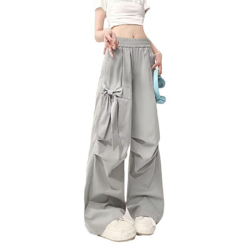 Loose Straight Casual Girl's Design Sense Workwear Pants