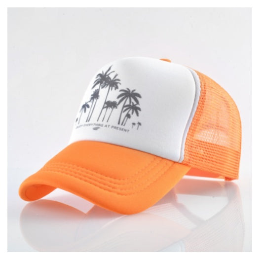 Summer Holiday Wide Brim Baseball Cap for Men and Women with Hip-Hop Flower Print