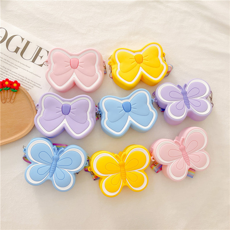 Children’s Silicone Cute Butterfly Shoulder Bag – Soft & Lightweight Kids Purse