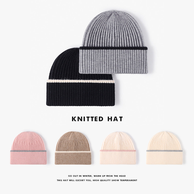 All-Match Simple Warm Thickened Knitted Hat – Cozy Winter Headwear
