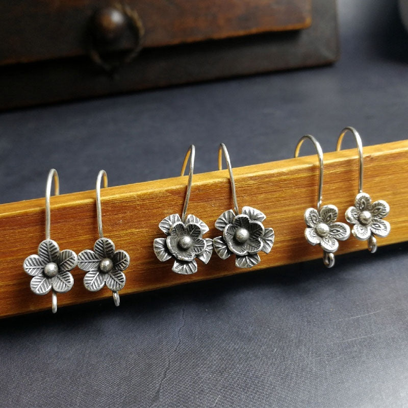 Homemade Sterling Silver Earrings Eardrop Silver Accessories Silver Ear Hook