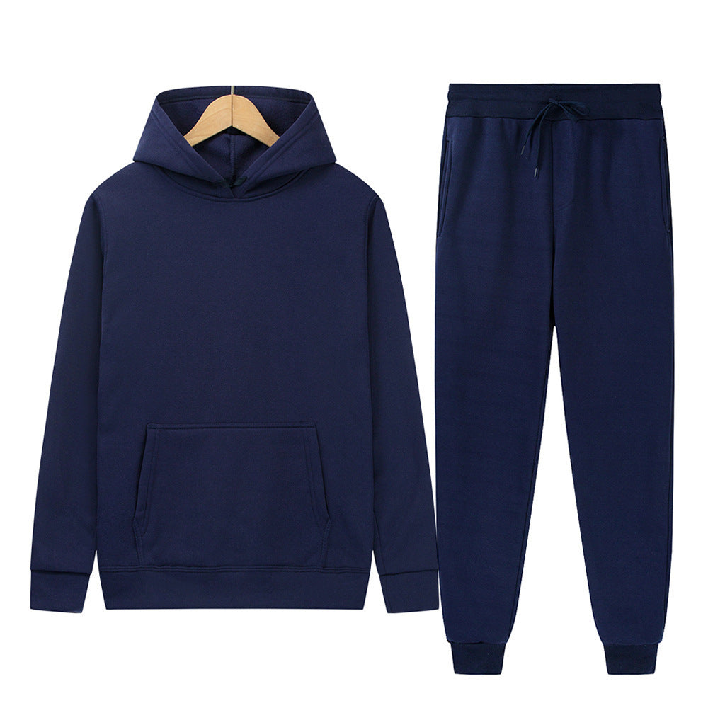 Men's Sport Suit Solid Color Light Board Fleece Warm