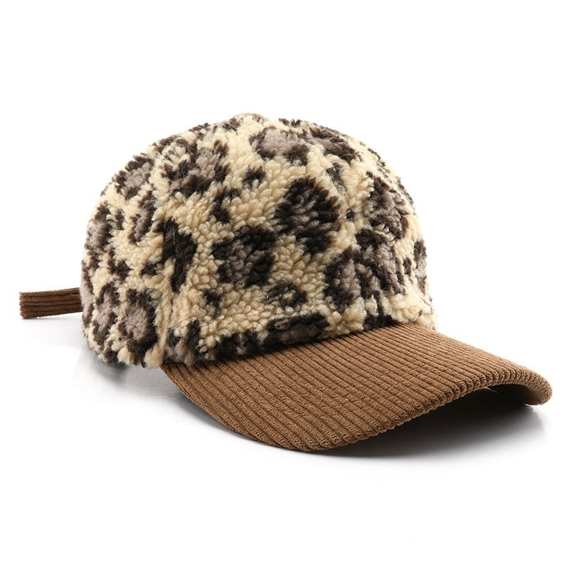 Women's Retro Color-Block Leopard Print Baseball Cap