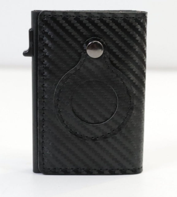 Men's Slim Leather AirTag Wallet RFID Cardholder AntiTheft