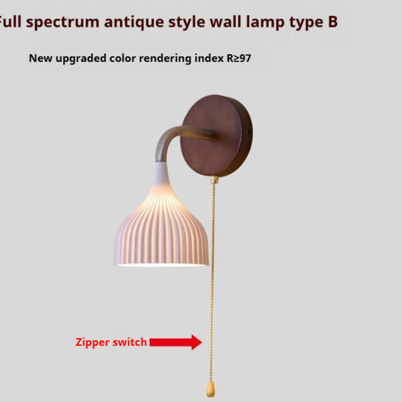 Mid-ancient Bedside Wall Lamp High-grade Zipper