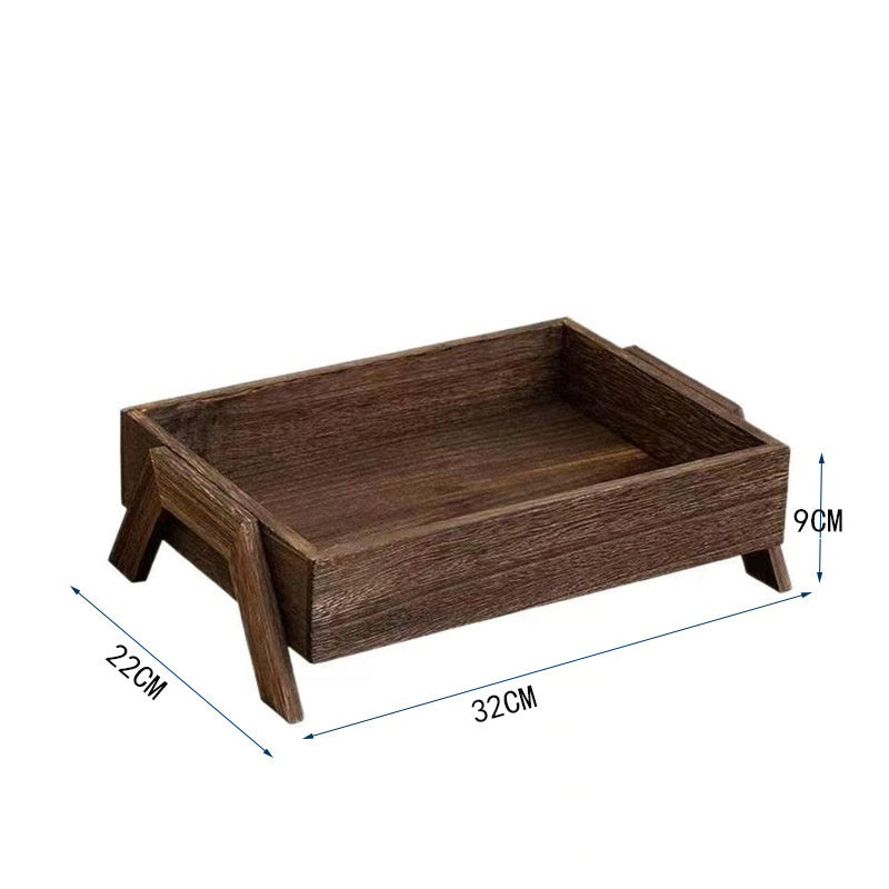 Rectangular Solid Wood Storage Tray