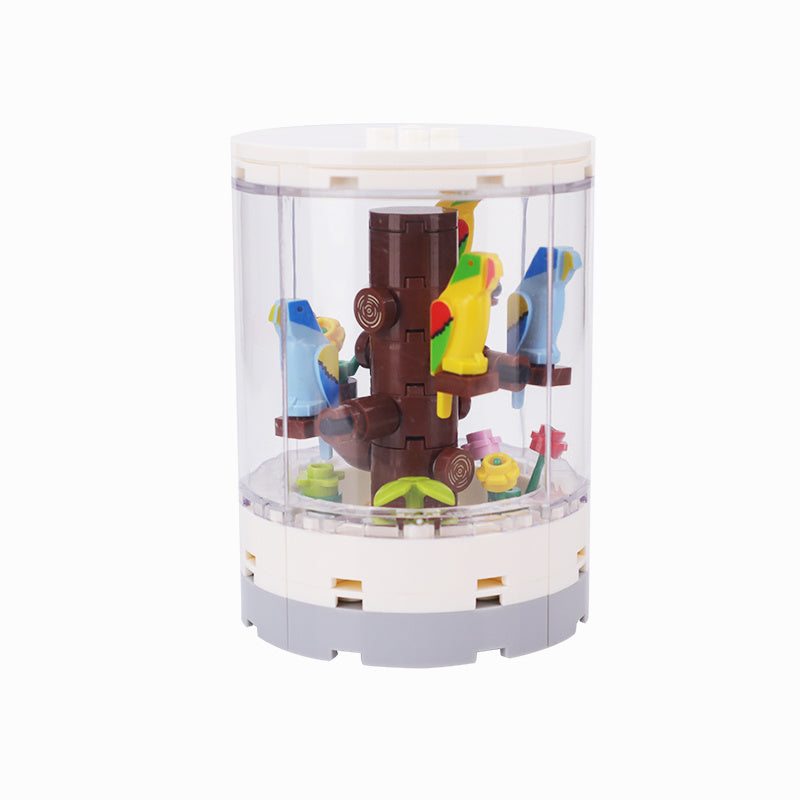 Small Particle Building Blocks Creative Small Scene Fish Tank Pet Box Small Living Room Home Interior Decoration Toy Ornaments