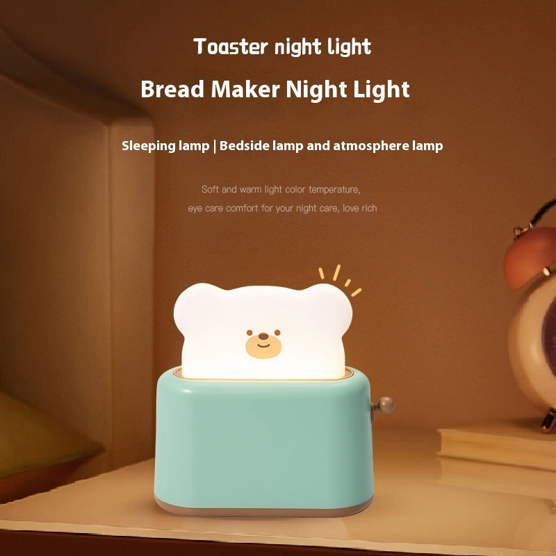 Silicone Bread Bear Battery Night Light Desktop Decor