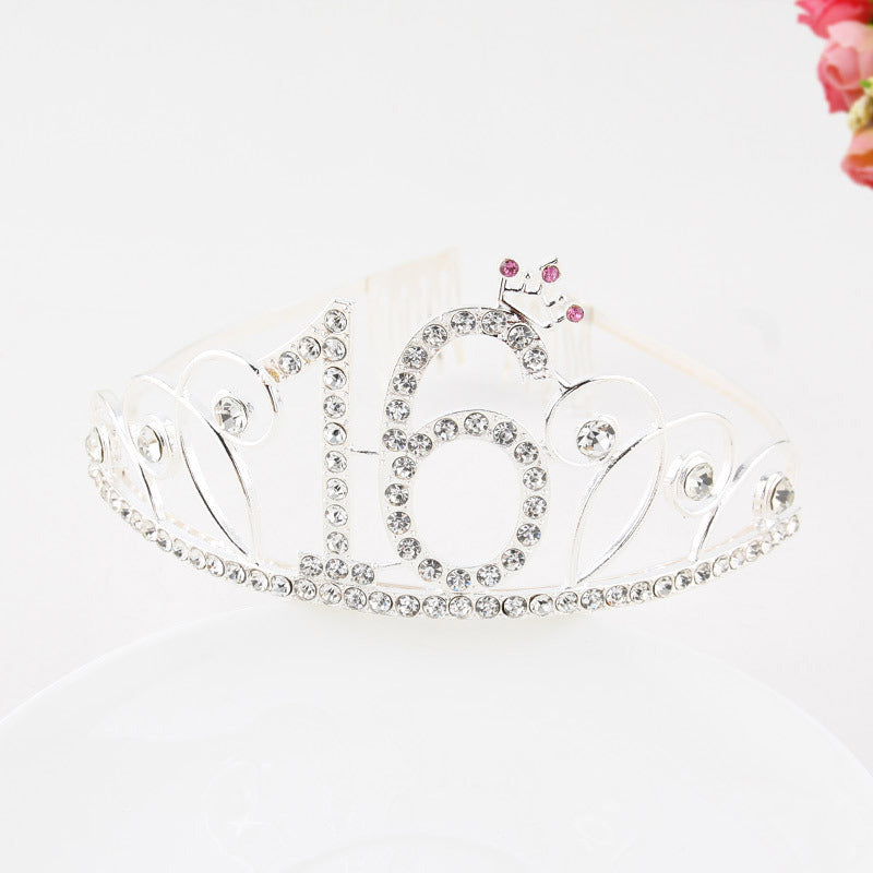Creative Diamond Alphabet Headdress Birthday Hair Accessories