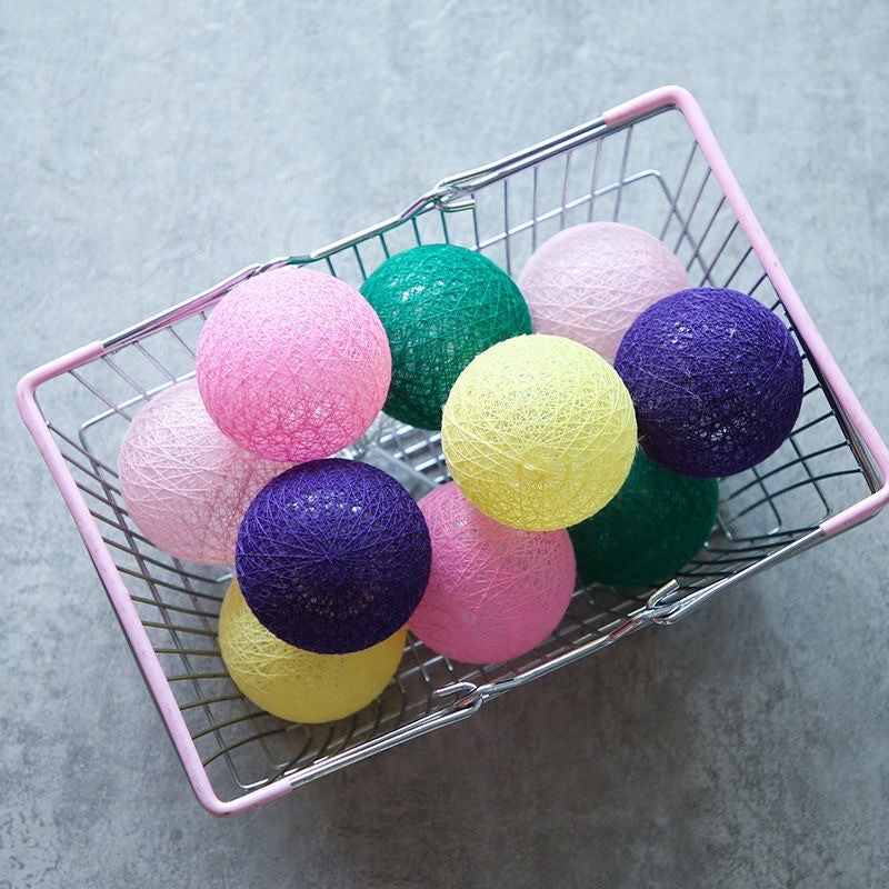 Cotton Ball Lighting Chain Festival Color Decoration