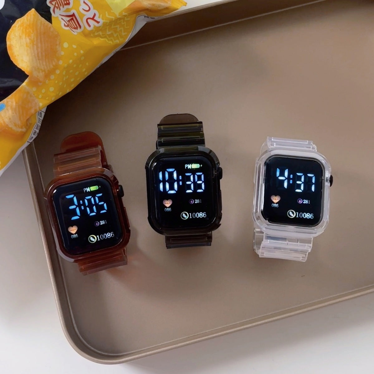 Square LED Electronic Watch