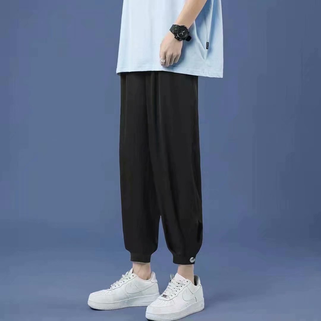 Men’s Fashion Casual Loose Straight Trousers
