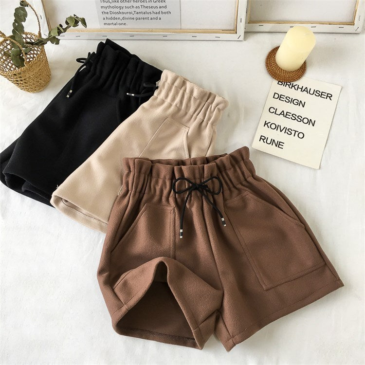 Women's High Waist Wide-Leg A-Line Boot Shorts