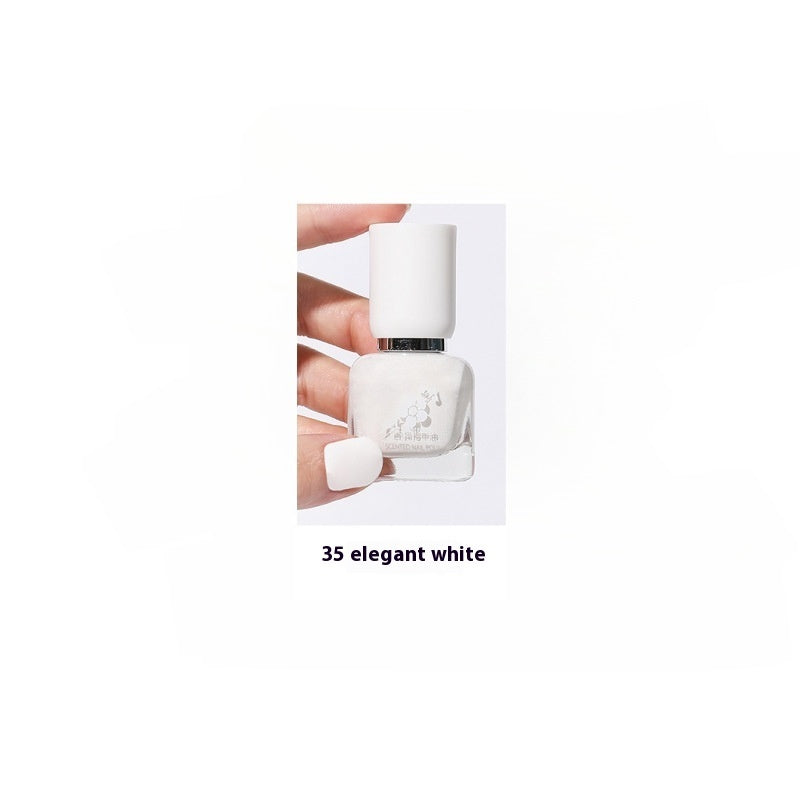 Water-based Quick-drying Baking-free Long-lasting Tearable Popular Color White Fragrance-retaining Nail Polish