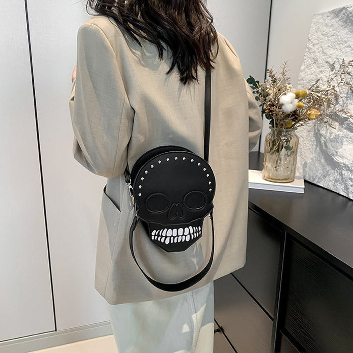 Halloween Skull Crossbody Bag – Cute and Creative Shoulder Messenger Purse for Women and Girls